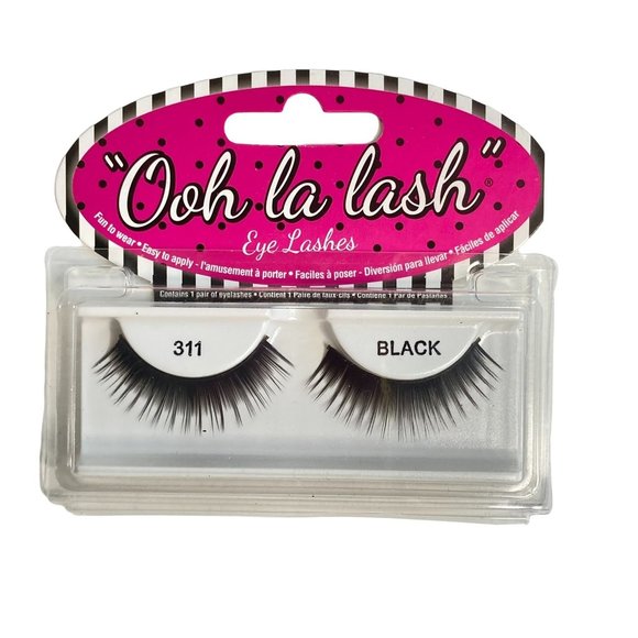 Ooh la lash Eyelashes 311 Black 2 Packs 2 Sets Reusable False Eyelashes - Picture 5 of 10